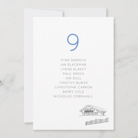 Ski Chalet Snowy Slopes Trouwstoel Grafiek Kaart (Voorkant)