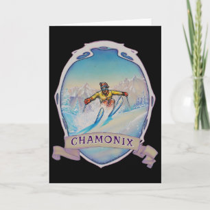 Ski Chamonix, Frankrijk Oude Sneeuwschaatvakantie  Kaart