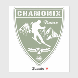 Ski Chamonix Frankrijk Sticker