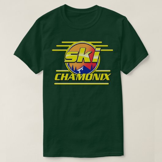 ski Chamonix jaren '80 T-shirt (Design voorkant)