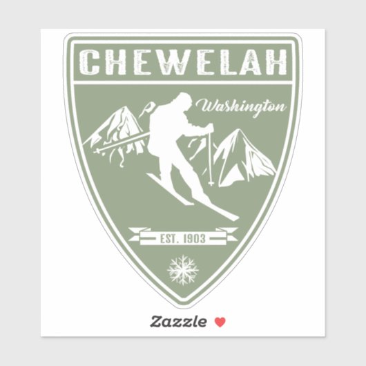 Ski Chewelah Washington Sticker (Vel)
