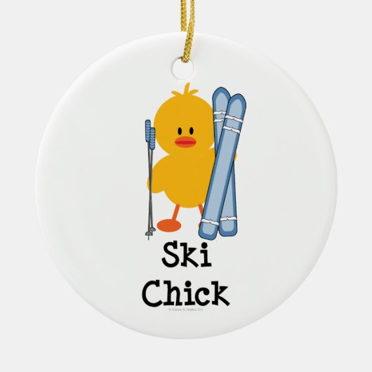 Ski Chick Ornament (Voorkant)