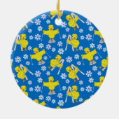 Ski Chick Pattern Ceramic Ornament (Achterkant)
