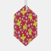 Ski Chick Pattern Glas Ornament (Voorkant Rechts)