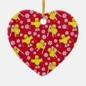 Ski Chick Pattern Keramisch Ornament (Voorkant)