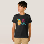 Ski Chick Skiing Winter Sports Chicken T-shirt (Voorkant volledig)