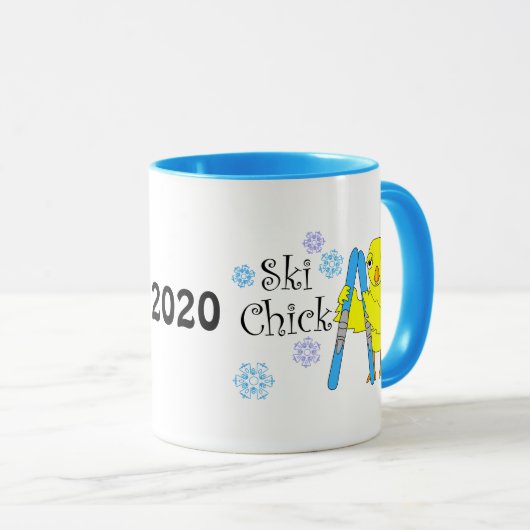 Ski Chick Tekst Mok (Voorkant rechts)