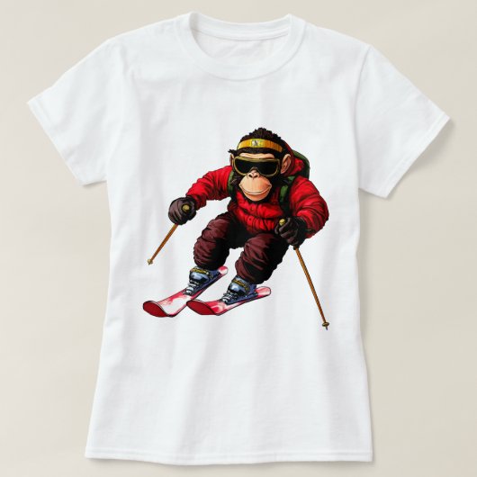 Ski Chimp T-shirt (Design voorkant)
