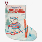 Ski Club Adventure Baby Polar Bear Grote Kerstsok (Voorkant)