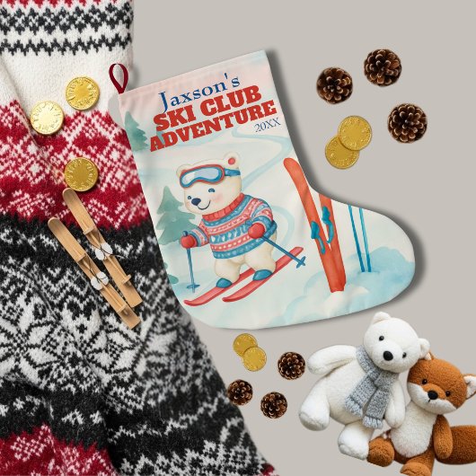 Ski Club Adventure Baby Polar Bear Grote Kerstsok