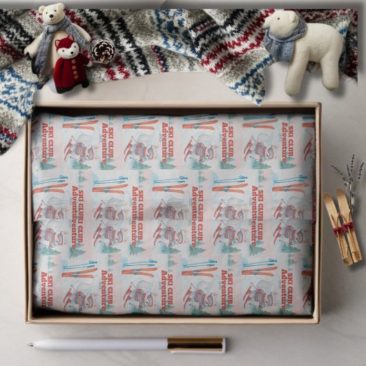 Ski Club Après Bébé  Arctic Fox Tissuepapier