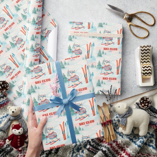 Ski Club Après Bébé  Polar Bear  Cadeaupapier