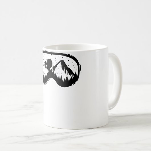 Ski Coach Skiing Skier Snowboard Winter Sports Gra Koffiemok (Voorkant rechts)