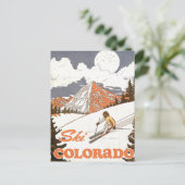 Ski Colorado Briefkaart (Staand voorkant)