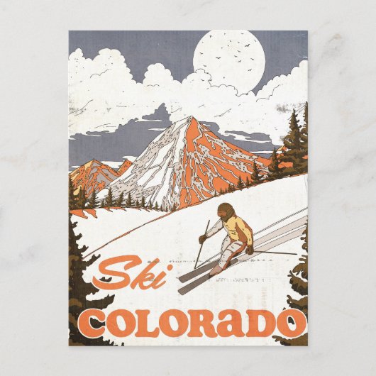 Ski Colorado Briefkaart (Voorkant)
