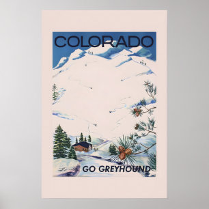 Ski Colorado Jaren '60 Vintage Reisposter Klassie Poster