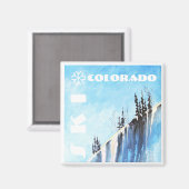 Ski Colorado kunstmagneet Magneet (Voorkant / Achterkant)