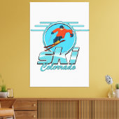 ski Colorado logo Canvas Afdruk (Insitu (Woonkamer))