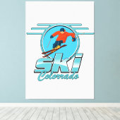 ski Colorado logo Canvas Afdruk (Insitu (Houten vloer))