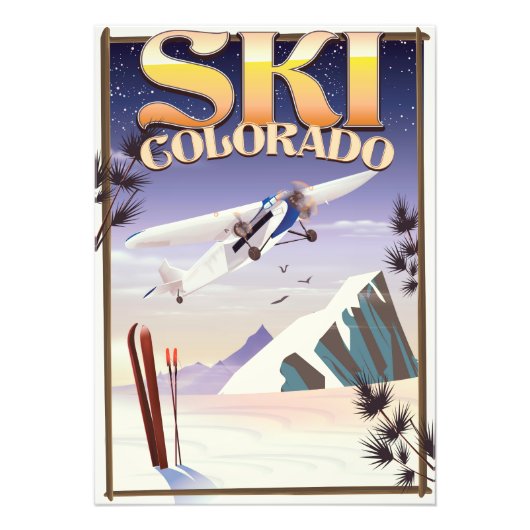 Ski colorado vintage poster (Voorkant)