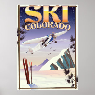 Ski colorado vintage poster