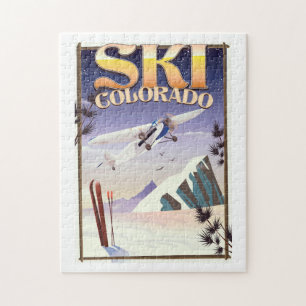 Ski colorado vintage reisposter legpuzzel