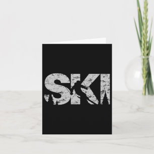 Ski Cool Skiing Style Alpine Skier Gift Women Mann Kaart