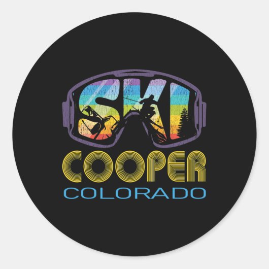 Ski Cooper Colorado Ski Vakantie Ronde Sticker (Voorkant)
