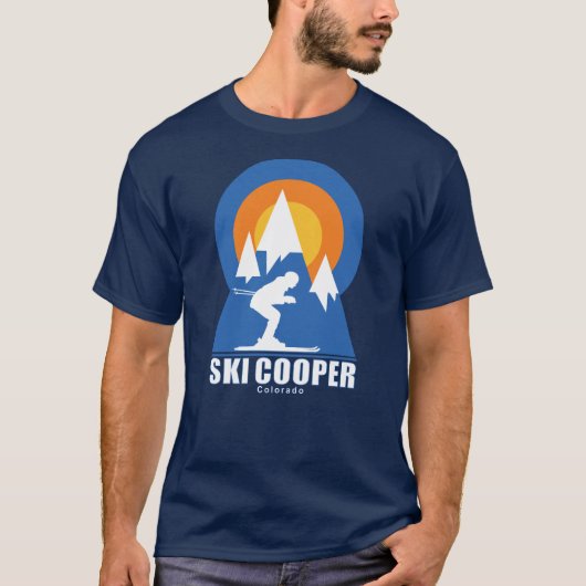 Ski Cooper Sunset Retro T-shirt (Voorkant)