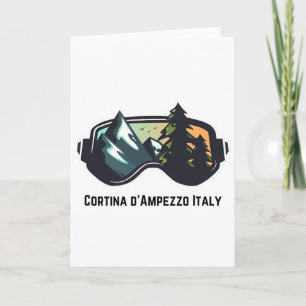 Ski Cortina D'ampezzo Italië Mountainskiën T Manne Kaart