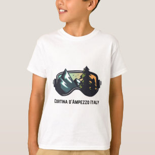 Ski Cortina D'ampezzo Italië Mountainskiën T Manne T-shirt