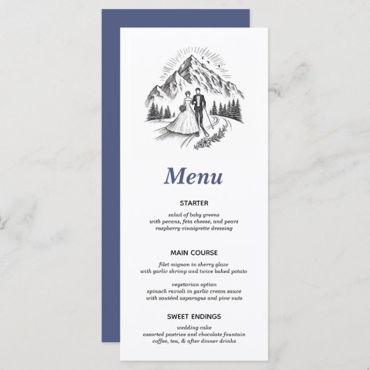 Ski Couple Menu (Voorkant / Achterkant)
