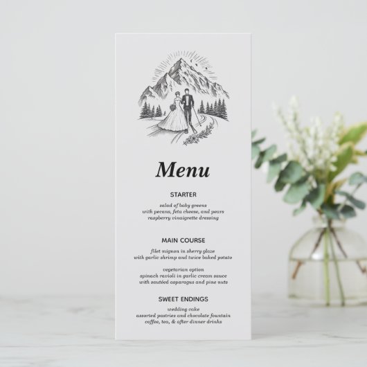 Ski Couple Menu (Staand voorkant)