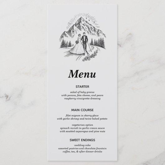 Ski Couple Menu (Voorkant)