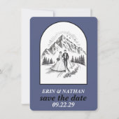 Ski Couple Save the Date (Voorkant)