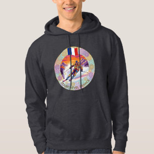 Ski Courchevel, Frankrijk, Man Skiër Hoodie