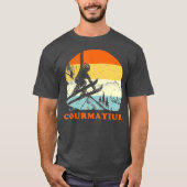 Ski Courmayeur Italië  sneeuwkiing T-shirt (Voorkant)