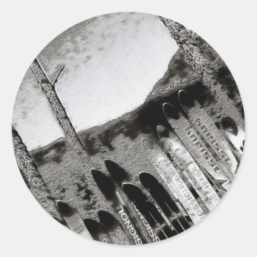 ski-crafting  ronde sticker (Voorkant)