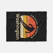 Ski Crystal Mountain in Washington Fleece Deken (Voorkant (Horizontaal))