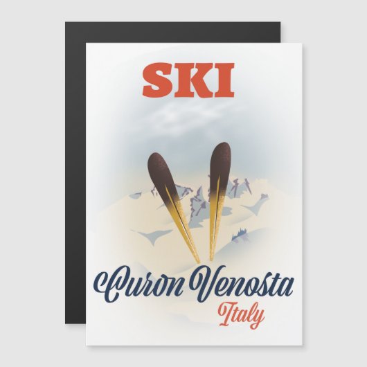 Ski Curon Venosta Italië ski-poster (Voorkant / Achterkant)
