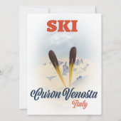 Ski Curon Venosta Italië ski-poster (Achterkant)