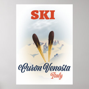 Ski Curon Venosta Italië ski-poster Poster