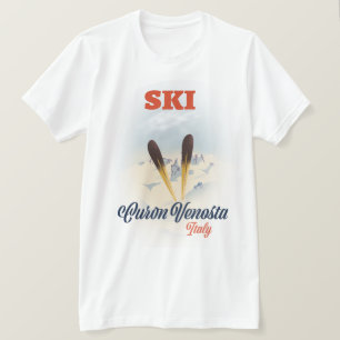 Ski Curon Venosta Italië ski poster T-shirt