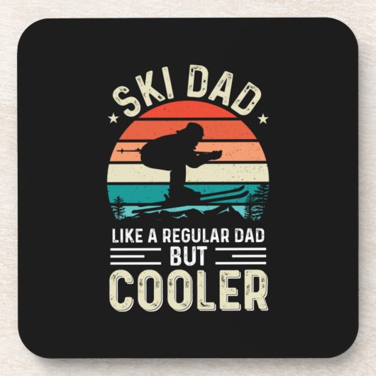 Ski Dad Bier Onderzetter (Voorkant)