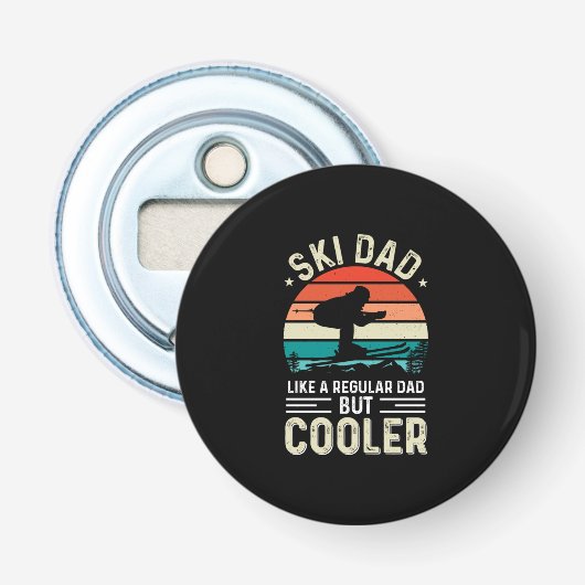 Ski Dad Button Flesopener (Voorkant)