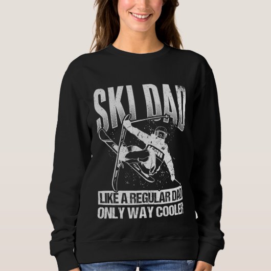 Ski Dad Cool Dad Best Dad Mountains Skiing Winters Trui (Voorkant)