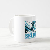 Ski Dad Cool Mountain Design Koffiemok (Voorkant links)