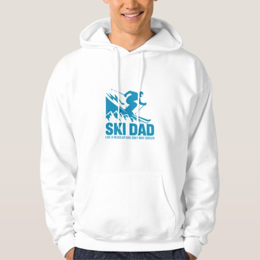 Ski Dad Cool Mountain Graphic Hoodie (Voorkant)