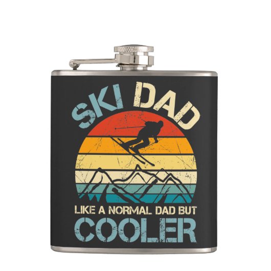 Ski Dad | Father's Day Gift | Hobbies Heupfles (Voorkant)