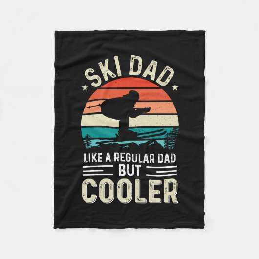Ski Dad Fleece Deken (Voorkant)